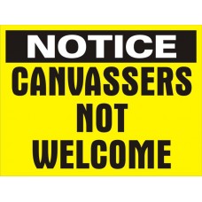 Canvassers Not Welcome